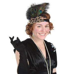 Bulk Flapper Peacock Headband (Case of 12) by Beistle