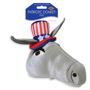 Bulk Plush Patriotic Donkey Hat (Case of 6) by Beistle