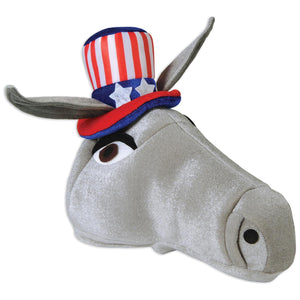 Plush Patriotic Donkey Hat - Bulk 6 Pack