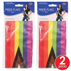 Bulk Pride Flag Satin Sash (6 Pkgs Per Case) by Beistle