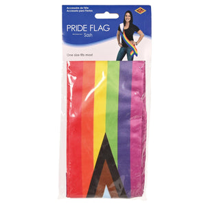 Bulk Pride Flag Satin Sash (6 Pkgs Per Case) by Beistle