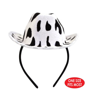 Bulk Cow Print Cowboy Hat Headband (12 Pkgs Per Case) by Beistle