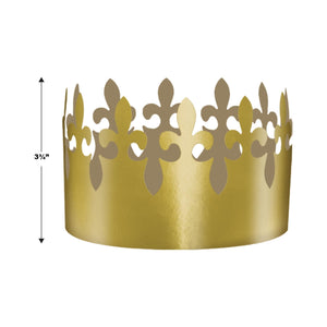 Mardi Gras Gold Foil Fleur De Lis Crown