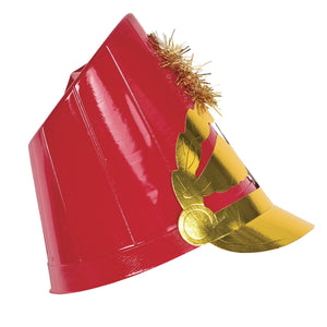 Party Accessories - Plastic Drum Major Hat - red