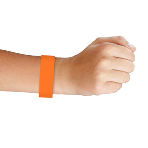 Solid Color Neon Orange Party Wristbands (600 Per Case)