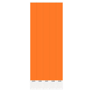 Solid Color Neon Orange Party Wristbands - Bulk 600 Pack