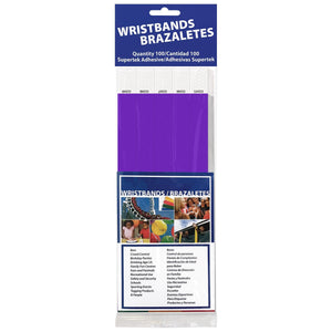 Solid Color Purple Party Wristbands (600 Per Case)