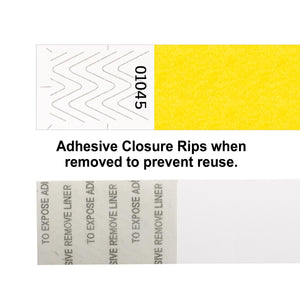 Solid Color Yellow Party Wristbands (600 Per Case)