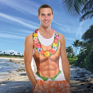 Luau Party Supplies: Packaged Plastic Hula Hunk Vest