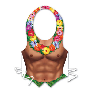 Luau Party Packaged Plastic Hula Hunk Vest - Bulk 24 Pack