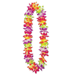 Luau Party Maui Floral Lei - Bulk 12 Pack