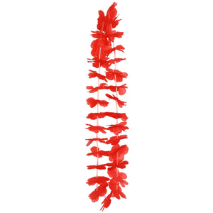 Luau Party Red Hawaiian Lei - Bulk 12 Pack