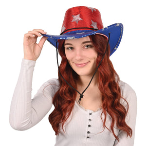 Beistle Sequined Patriotic Cowboy Hat