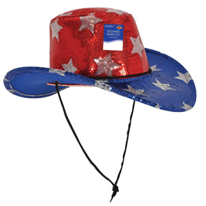 Beistle Sequined Patriotic Cowboy Hat