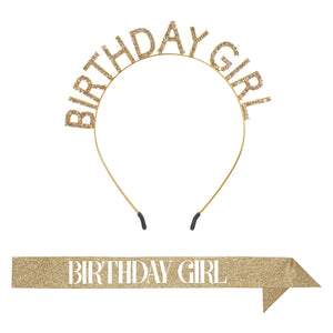 Birthday Girl Headband/Sash Set - Bulk/6 Sets