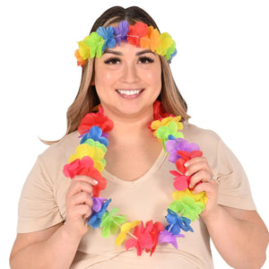 Bulk Rainbow Hawaiian Lei (12 Pkgs Per Case) by Beistle