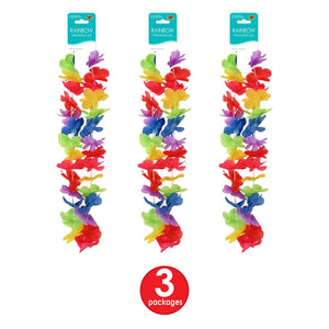 Bulk Rainbow Hawaiian Lei (12 Pkgs Per Case) by Beistle