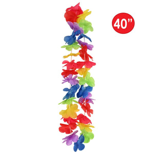 Bulk Rainbow Hawaiian Lei (12 Pkgs Per Case) by Beistle