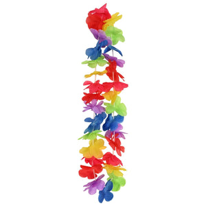 Luau Party Rainbow Hawaiian Lei - Bulk 12 Pack