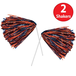 Packaged Blue & Orange Pom Poms - 512 Strand