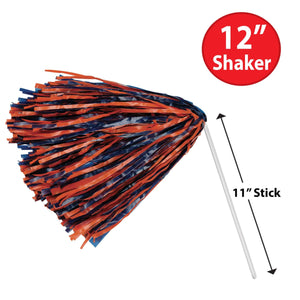 Packaged Blue & Orange Pom Poms - 512 Strand