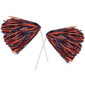 Packaged Pom Poms - 512 Strand - blue/orange - Bulk/48 Pom Poms