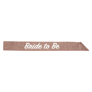 Bachelorette Party Bride To Be Glittered Sash - Bulk 6 Pack