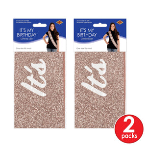 Bulk It's My Birthday Glittered Sash (6 Pkgs Per Case) by Beistle