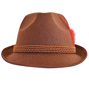 Bulk Brown Alpine Hat (6 Per Case) by Beistle