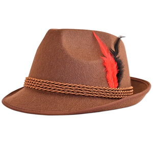 Oktoberfest Brown Alpine Hat - Bulk 6 Pack