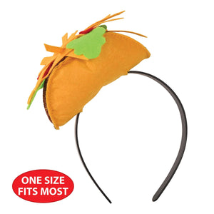 Beistle Taco Headband - Attached to Snap-On Headband, Fiesta Costume Accessory, 1/pkg, 12/case