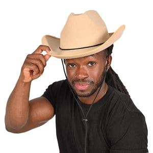 Bulk Tan Felt Cowboy Hat (6 Per Case) by Beistle