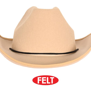 Bulk Tan Felt Cowboy Hat (6 Per Case) by Beistle