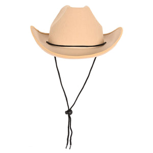 Tan Felt Cowboy Hat - Bulk 6 Pack