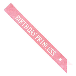 Beistle Bulk Birthday Princess Headband/Glittered Sash Set - 6 Sets