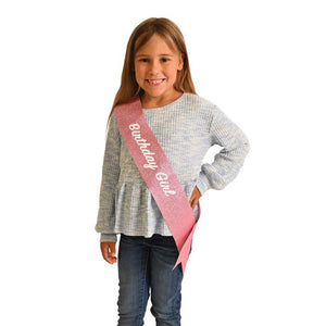 Beistle Bulk Birthday Girl Glittered Sash - 6 Sashes