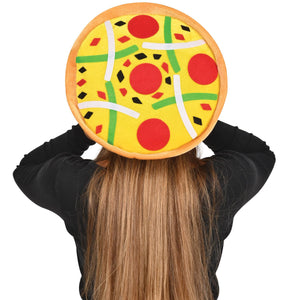 Beistle Plush Pizza Hat - One-Size Plush Pizza Hat