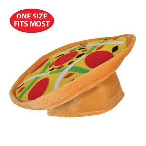 Beistle Plush Pizza Hat - One-Size Plush Pizza Hat