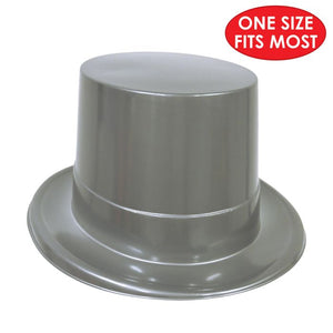 Beistle Bulk Silver Plastic Topper - 24 Pack