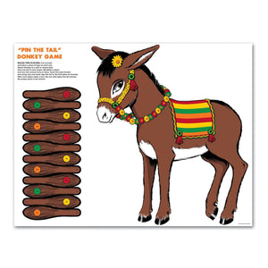 Pin the Tail Donkey Game - Bulk 24 Pack