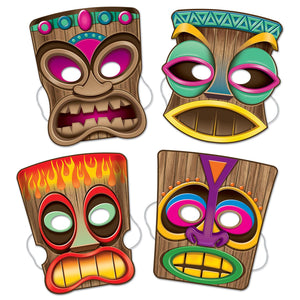 Luau Party Tiki Masks - Bulk/48 Masks