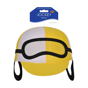 Beistle Jockey Helmet - Yellow, One Size Fits Most, Derby Day Costume Hat, 1/pkg, 6/case