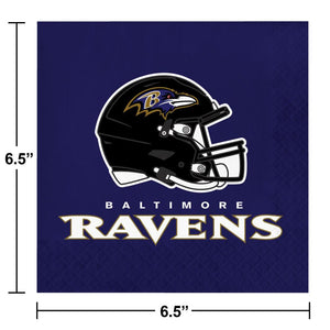 Bulk Pack of 32 Baltimore Ravens Napkins