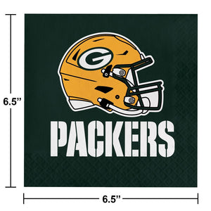 Bulk Pack of 32 Green Bay Packers Napkins