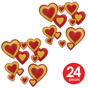 Beistle Glittered Heart Cutouts (12 packs) - Valentines Day Party Decorations, Valentines Day Party Supplies