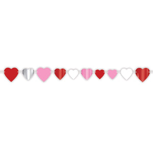 Valentine's Day Heart Streamer - Bulk 12 Pack