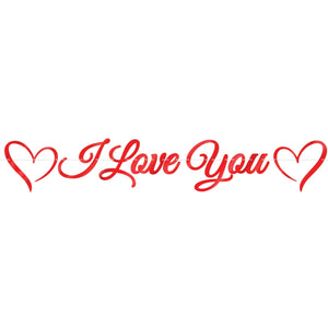 Foil I Love You Streamer - Bulk 12 Pack