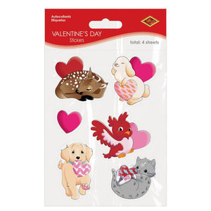 Beistle Bulk Valentine's Day Stickers - 48 Sticker Sheets