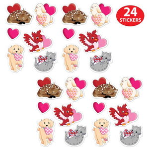 Beistle Bulk Valentine's Day Stickers - 48 Sticker Sheets