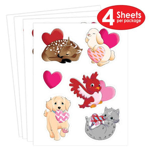 Beistle Bulk Valentine's Day Stickers - 48 Sticker Sheets